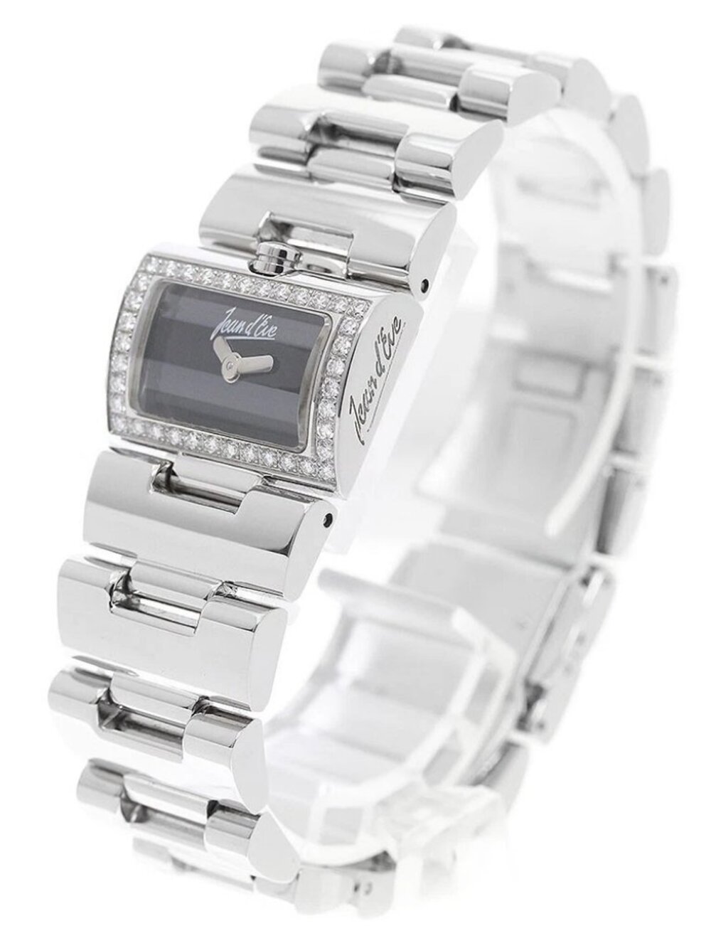 Jean d'Eve Felina Diamond Bezel black Dial Quartz Ladies Watch_957175